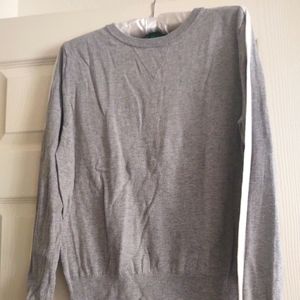 Lovely Grey/White Sweater New